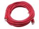 25'  RED Cat5e 350Mhz UTP Patch Cable Molded Boots RED