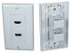 QVS Dual Port HDMI Wall Plate Kit FullHD 720p/1080p White