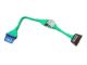 Green 18in Dual IDE ATA133/100/66/33 Round Shielded Cable