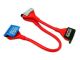 Red 24in Dual IDE ATA133/100/66/33 Round Shielded Cable