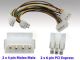 PCI EXPRESS Converter w/Ferrite 4Pin(HD MALE)x2 to 6Pin PCIE