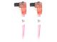 UV RED 18in SATA II 3Gbs Cable Right to Right UV RED