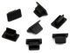 Protective Cap / Cover for Mini USB Port, Flush Face, Rubber, BLACK