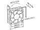 Top Motor Fan 60mm x 25mm Ball Bearing High RPM 4pin