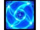 Blue Quad LED 80mm Lighted Fan, 3pin/4pin Power