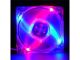 Red/Blue Quad LED Crystal 80mm Case Fan Retail Box