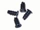 BLACK Fan Screws for 80mm/92mm/120mm Fans and Grills, 4 pcs