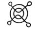 40mm / 4cm Black Fan Wire Guard, 2 Ring