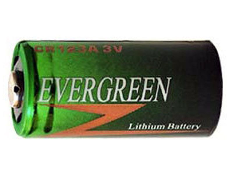 EVERGREEN CR123A 3V LITHIUM BATTERY, 1 PIECE BATTERY