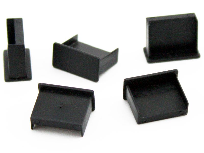 USB Protective Cap / Cover Type A Jacks Flush Face BLACK