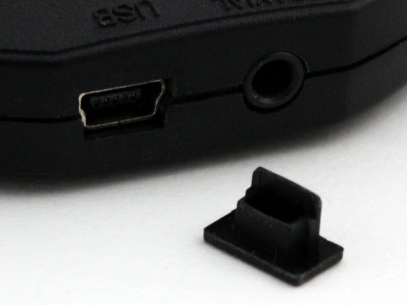 Protective Cap / Cover Mini USB Port, Flush Rubber, BLACK