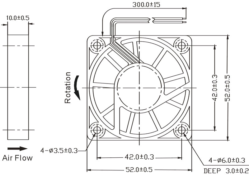 Orion Fan OD5210-12HB 52mm x 10mm Ball Bearing High RPM 2pin