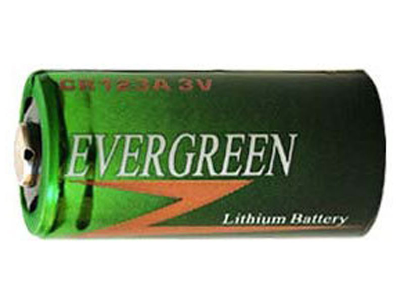 Evergreen CR123A CR123 3V Lithium Battery, Retail Blister