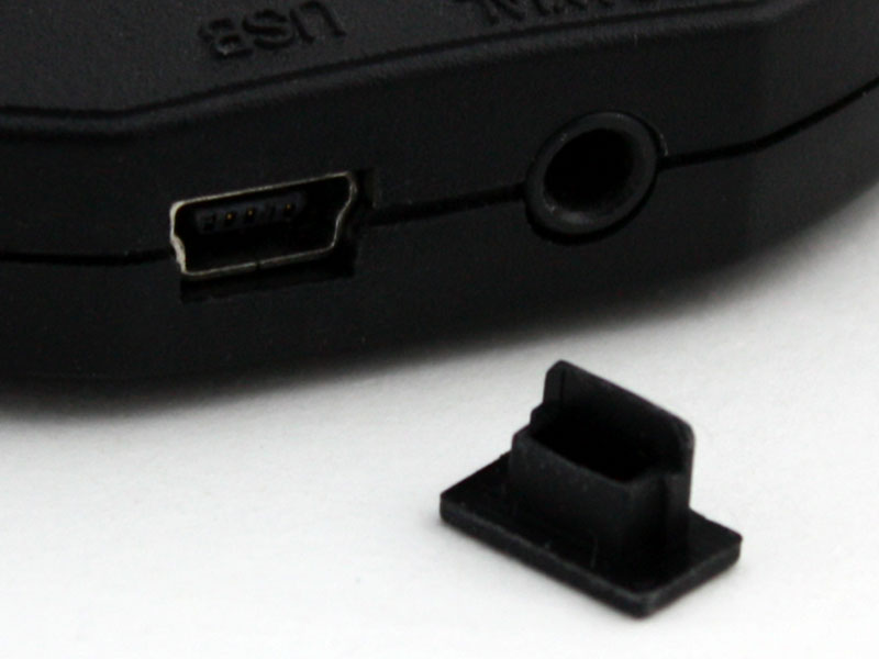 Protective Cap / Cover for Mini USB Port, Flush Face, Rubber, BLACK
