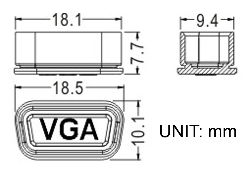 DB15 HD15 VGA Display Card Port Cover Protective Cap