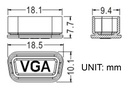 DB15 HD15 VGA Display Card Port Cover Protective Cap
