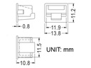 RJ45 Protective Covers for Jacks, Patch Panel Outlets Flush
