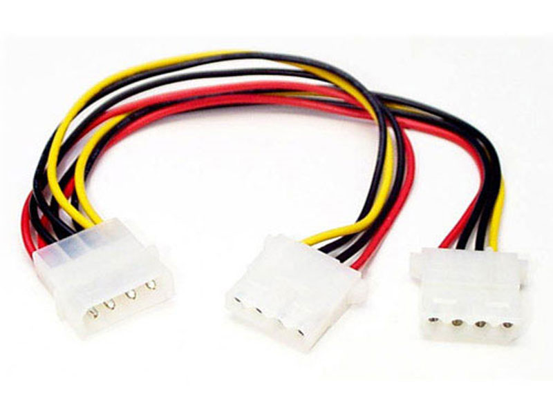 [CBPO016Y] 6in Y Power Adapter 5.25in - Molex 4pin Male to (2x) 4pin Female
