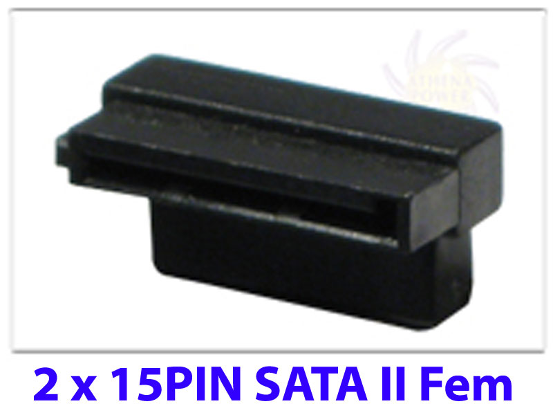 Athena Power CABLE-ESATA16 16" SATA II 15PIN Linear Splitter Extension