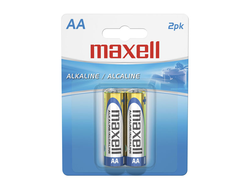 [BAALMAAA2] Maxell Alkaline Battery AA 2pk UPC 025215723421