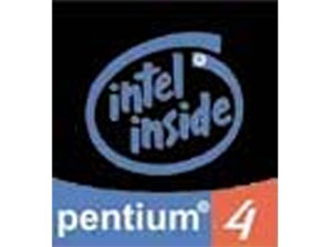 [CABANTP4B] Case Badge, Intel Pentium 4 - Black Background