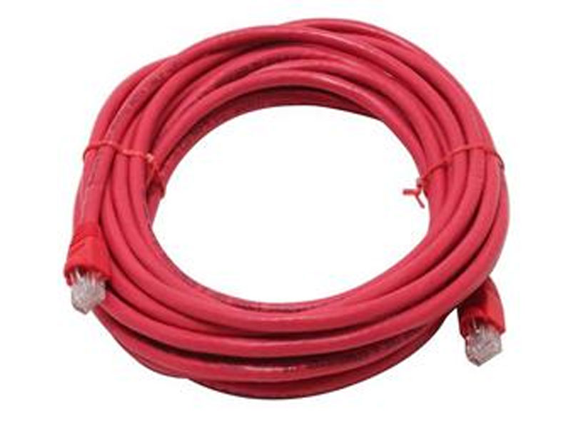 [CBC50125RE] 25'  RED Cat5e 350Mhz UTP Patch Cable Molded Boots RED