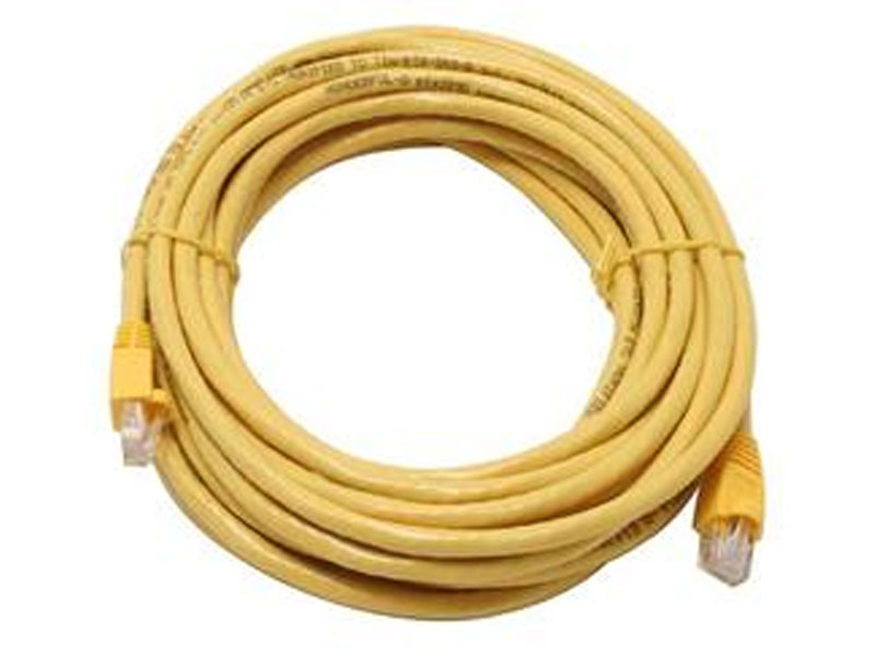 [CBC50125YE] 25'  YELLOW Cat5e 350Mhz UTP Patch Cable Molded Boots YELLOW
