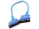 UV Reactive Blue Translucent Silver Braid 18in Floppy Cable