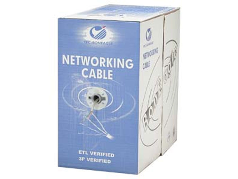[CBC5011SBU] 1000 ft Box Stranded Wire Cat5e 350Mhz UTP Cable BLUE