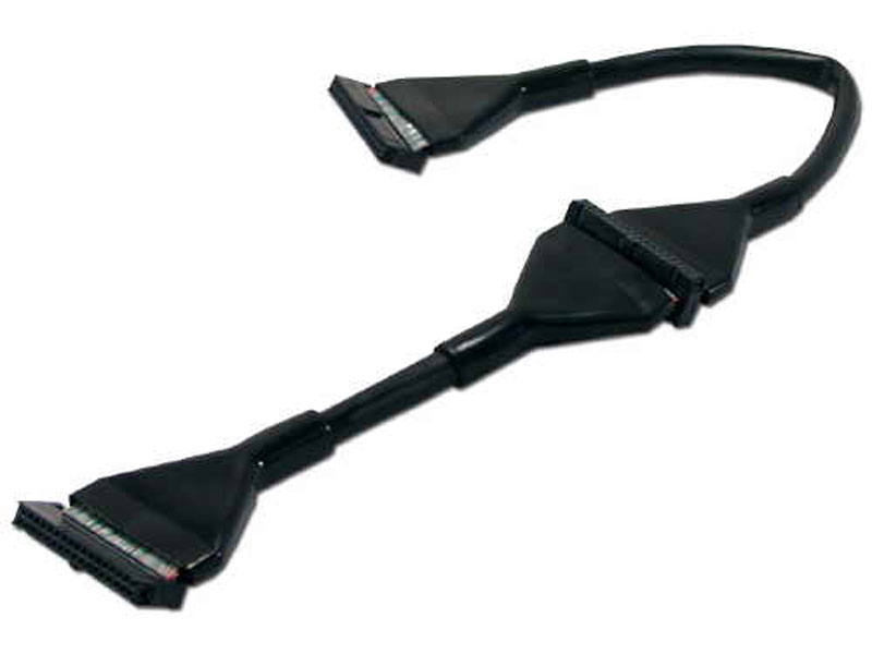 [CBFL01183BK] Black 18in Dual Floppy Round Cable