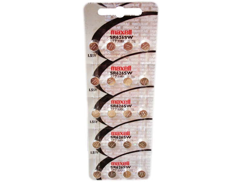 [BASOMA3772] Maxell 377 SR626SW 1.55V Silver Oxide Micro Coin Battery, Qty 1