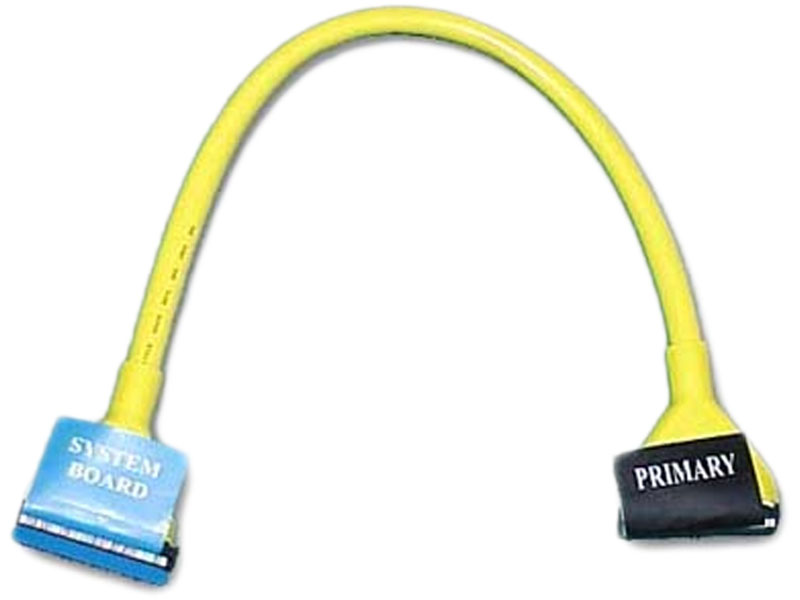 [CBID01122YE] Yellow 12in Single IDE ATA133/100/66/33 Round Shielded Cable