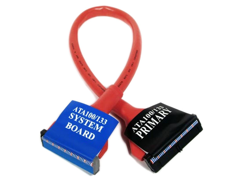 [CBID01182RE] Red 18in Single IDE ATA133/100/66/33 Round Shielded Cable