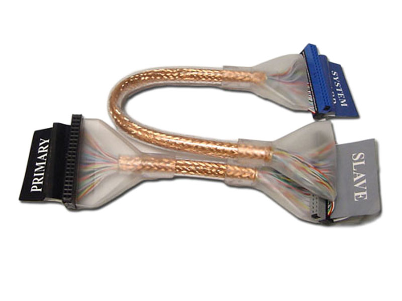 [CBID01183GD] Copper Clearcoat 18in Dual IDE ATA133 Round Cable