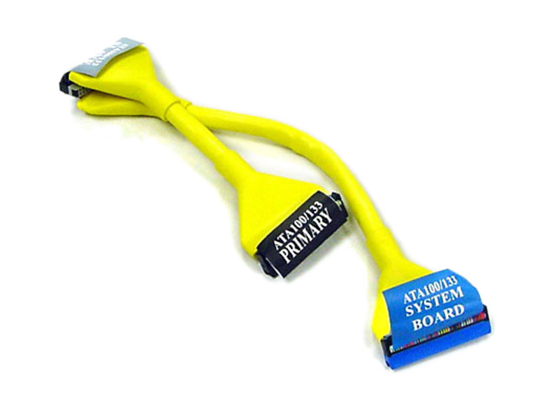 [CBID01183YE] Yellow 18in Dual IDE ATA133/100/66/33 Round Shielded Cable