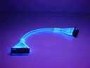 [CBID01243UB] UV Reactive Blue Silver Braided 24in Dual IDE ATA133 Cable