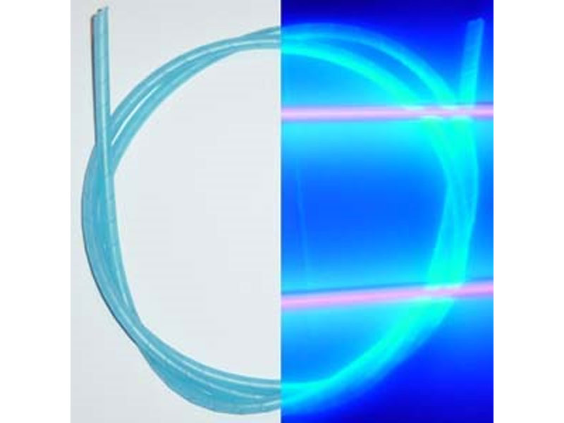 [CBMI01SW14BU] Blue UV Reactive Neon Spiral Wrap, 1/4in OD, Price per 1 ft