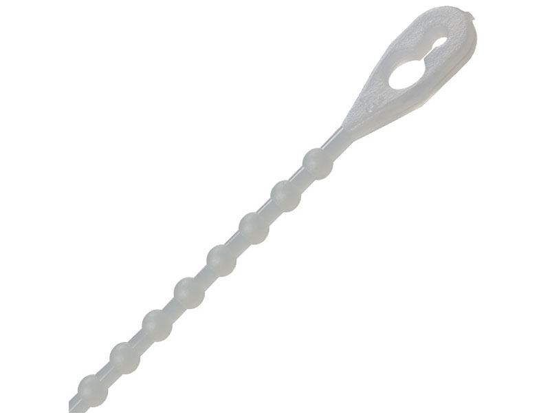 Nylon Beaded Tie, 8 inch, for 0-2.5in Diameter Cables
