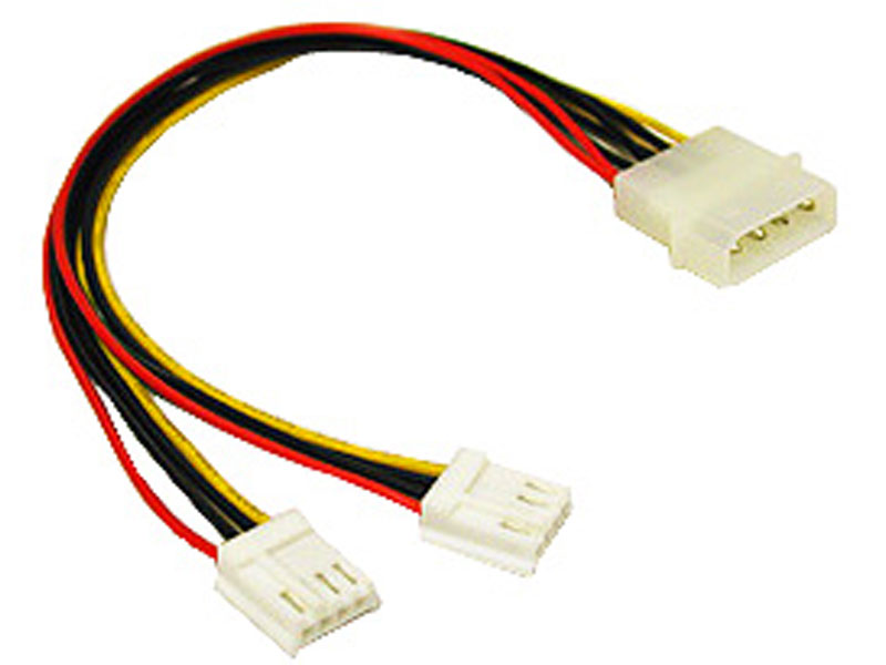 [CBPO01533] Internal  5.25 Male to Dual 3.5 Female Power Adapter, 6in