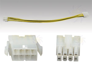 [CBPO018PE] 8pin ATX EPS-12V Power Extension Cable 12in Male / Female