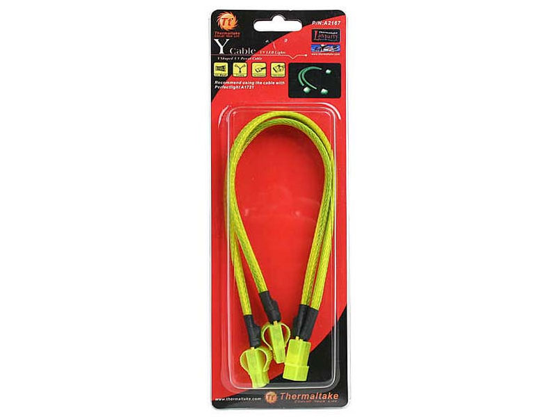 [CBPOTT2167] Thermaltake A2167 LED UV Green Y Power Splitter Cable