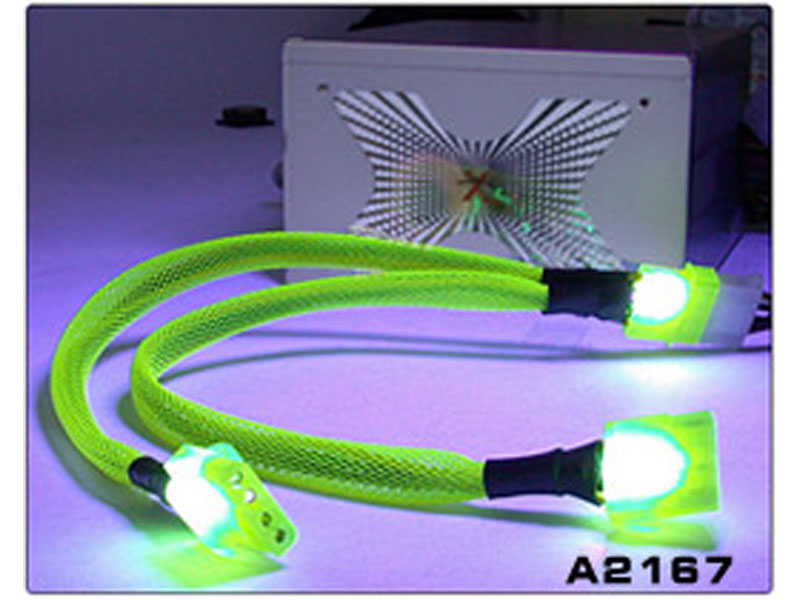 Thermaltake A2167 LED UV Green Y Power Splitter Cable