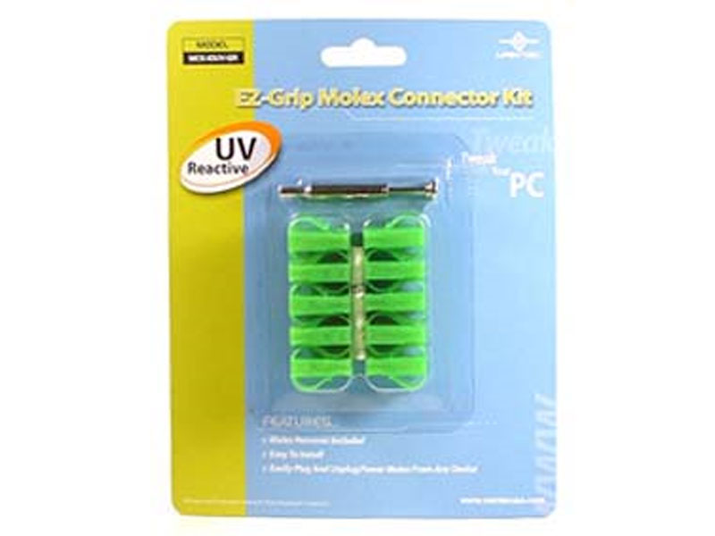 Vantec MCK-10UV-GR Molex Connector Kit, GREEN UV