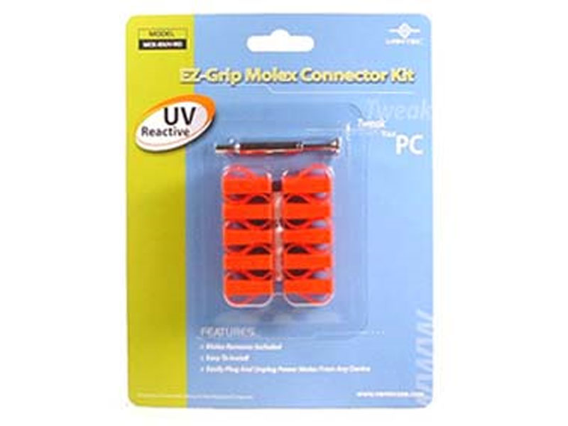 Vantec MCK-10UV-RD Molex Connector Kit, RED UV