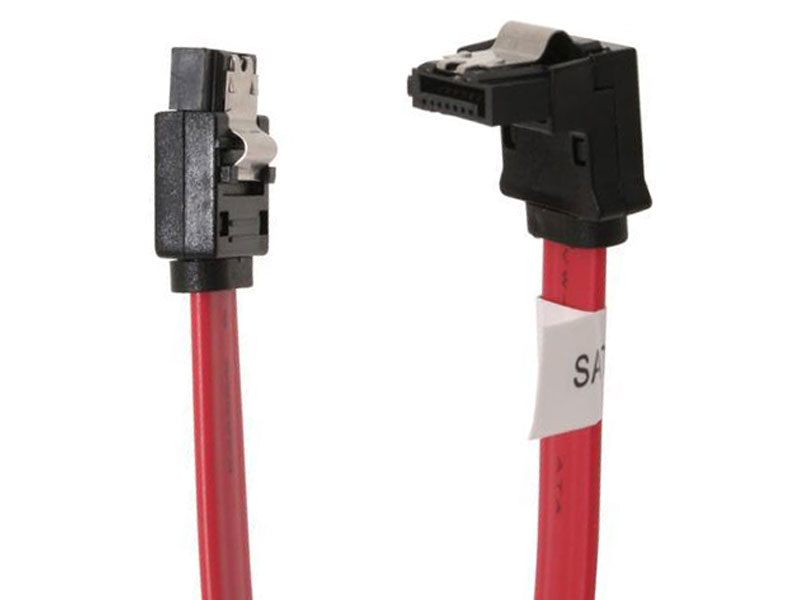 [CBSAOK18SRE] Single right angle 18" SATA II CABLE- RED with Locking Latch