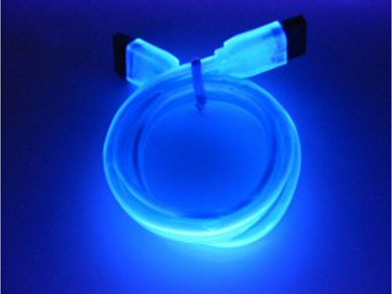 [CBSAOK1UB] UV BLUE SATA II 3Gbs Cable 10in Straight to Straight UV BLUE