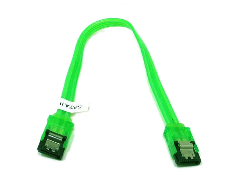 UV GREEN SATA II 3Gbs Cable 10in Straight to Straight UV GRN