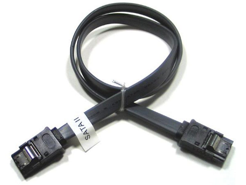 [CBSAOK2BK] BLACK SATA II 3Gbs Cable 24in Straight to Straight BLACK