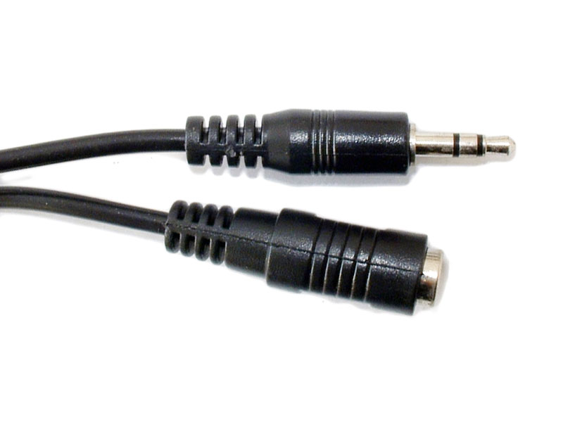 [CBAU0112MF] 12foot 3.5mm Stereo Audio Extension Cable M/F, Black