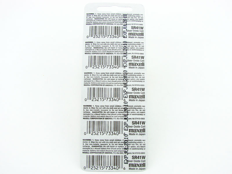 Maxell 392 SR41W 1.55V Silver Oxide Micro Coin Battery 1PC